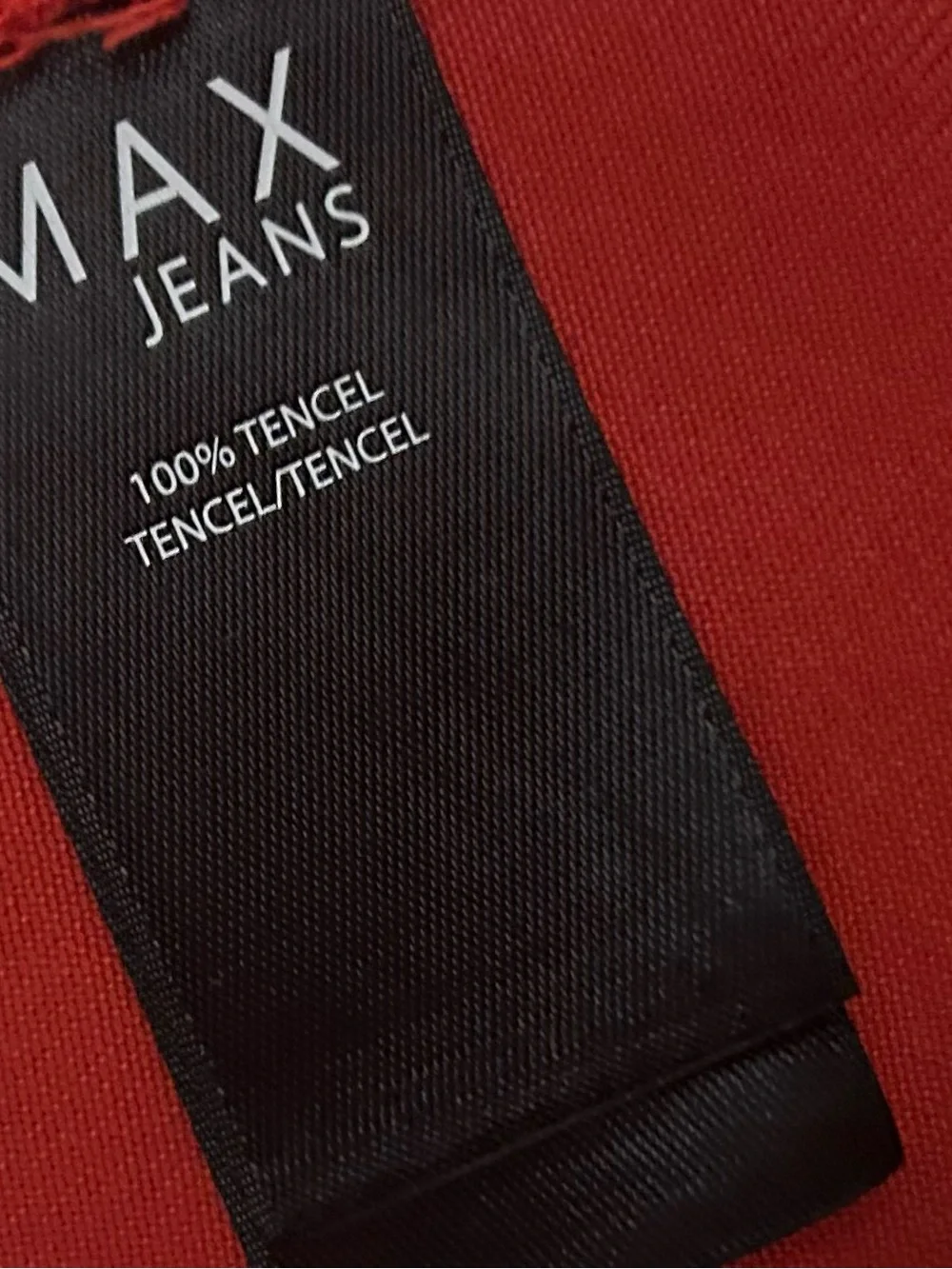 Max Jeans Coral-Red Draped Open Front Blazer 0161